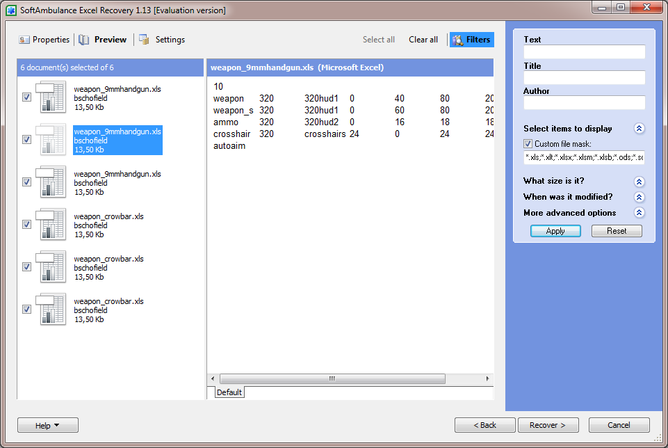 Magic Excel Recovery 4.6 download the new version
