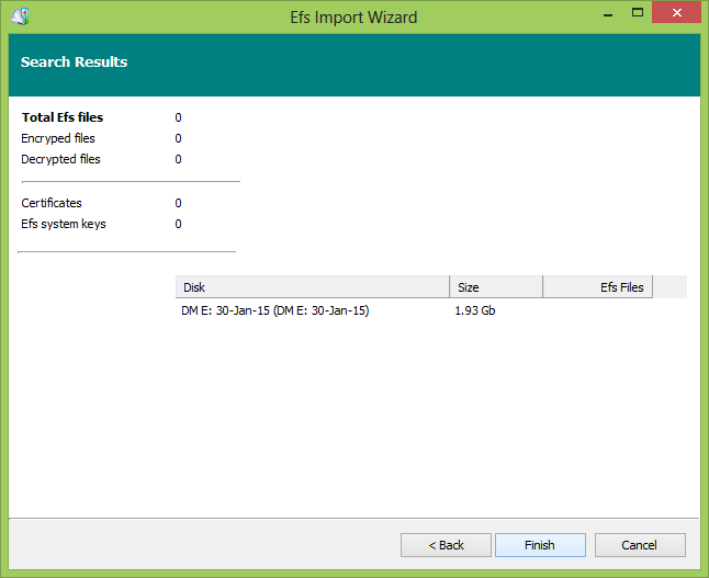 Recovered Encrypted\Decrypted files, certificates